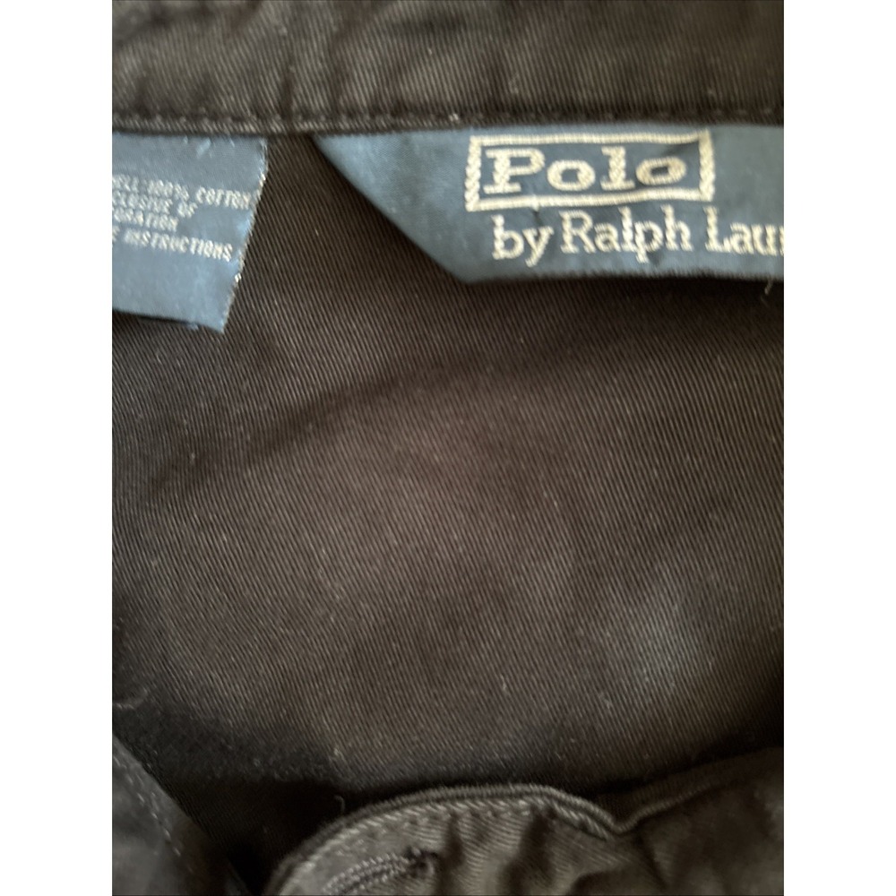 Polo Ralph Laure Black Cotton Vtg 90's Bomber XXL - Picture 8 of 13